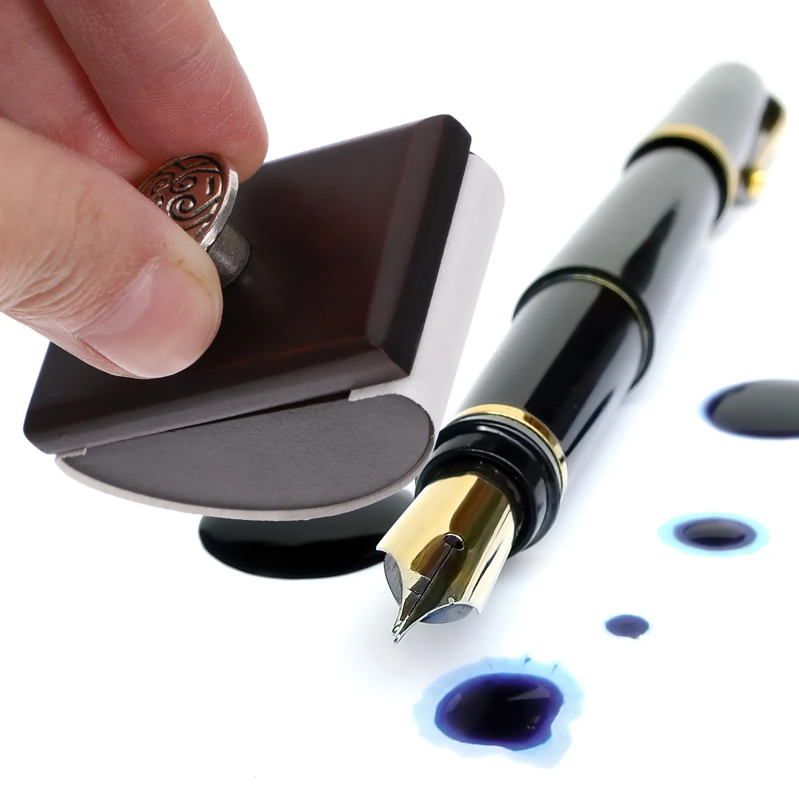 

2 шт. деревянных впитывающих блоттеров для чернил, быстросохнущие, с ретро-ручкой, прочные, для практики письма, для студентов, для рабочего стола