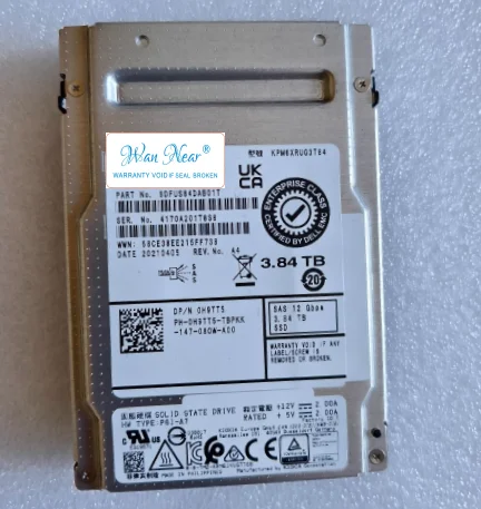 

For Dell 0H9TT5 3.84T SAS 2.5-inch SSD 12G Solid State Server Hard Drive R740