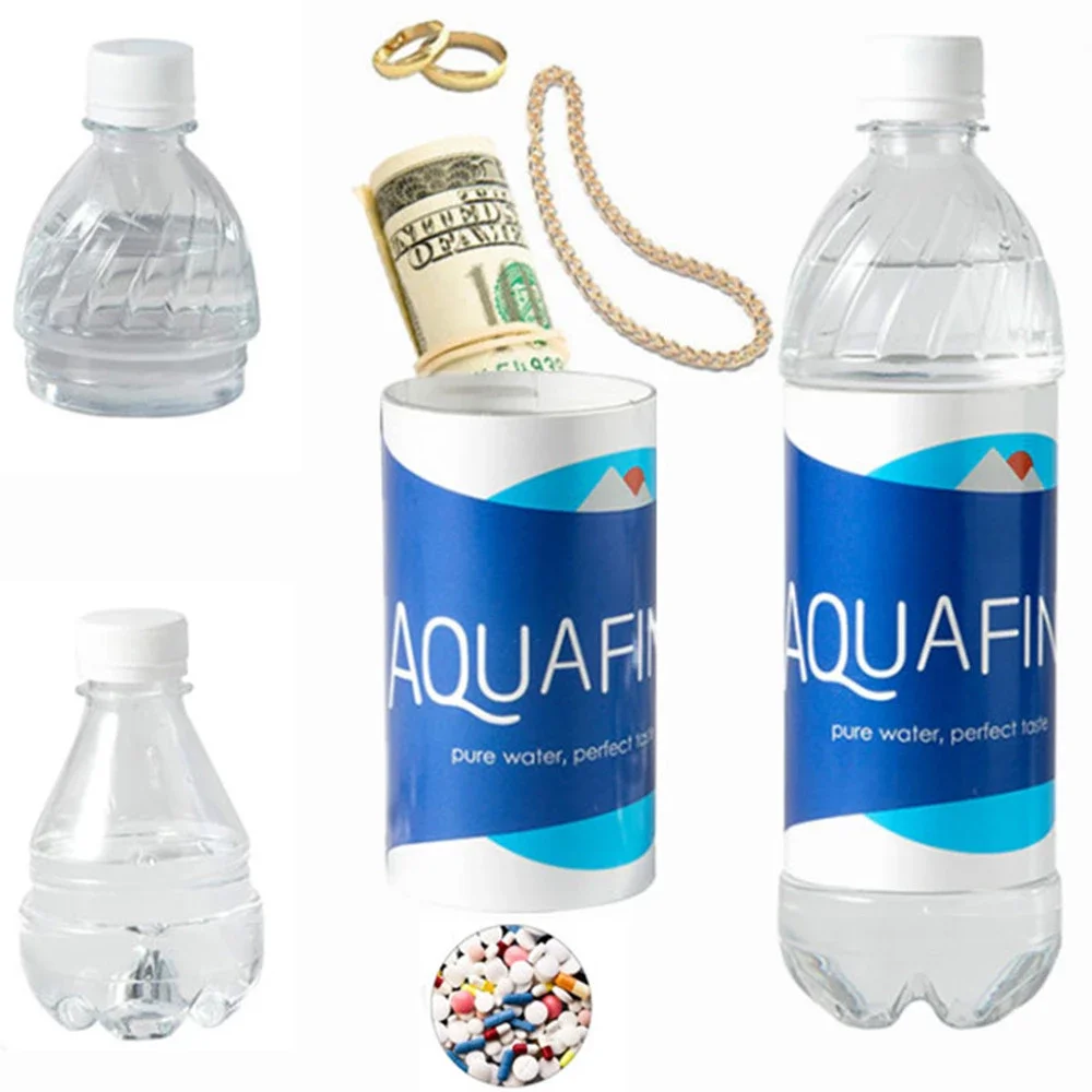 10Pcs Fake Water Fles Vorm Verrassing Secret Verborgen Kluizen Security Container Stash Veilig Geld Doos Plastic Stash Potten Org gereedschap