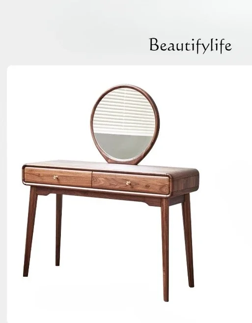 

Nordic black walnut dresser Japanese-style small apartment modern simple solid wood high-end fashion