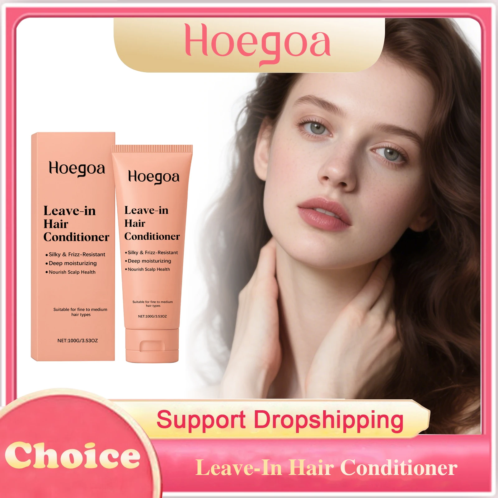 Leave-In Hair Conditioner Nourishing Anti-Frizz Repair Dry Damaged Split Ends Hair Thicker Soft Shiny Smoothing Hair Conditioner