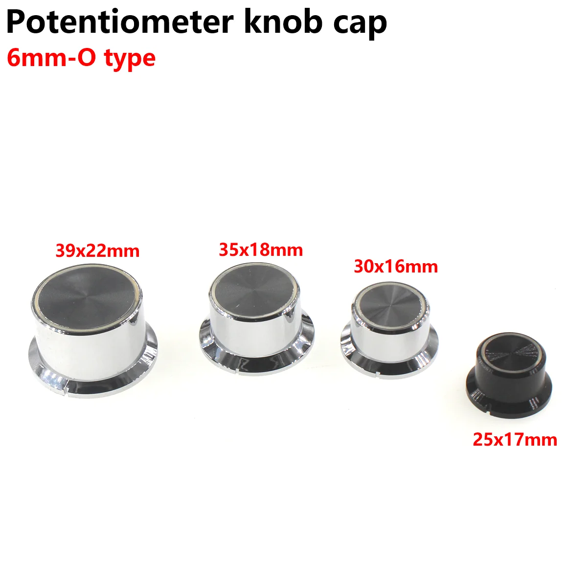 2pcs Potentiometer knob cap audio power amplifier accessory knob light-transmitting knob cap plum blossom handle knob