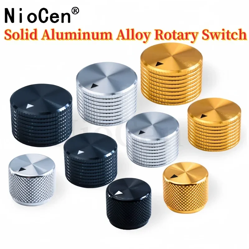 

（1pcs）Solid metal aluminum alloy 25/30mm CD speaker amplifier potentiometer 534 adjustment 3590 knob inner hole 6.4m