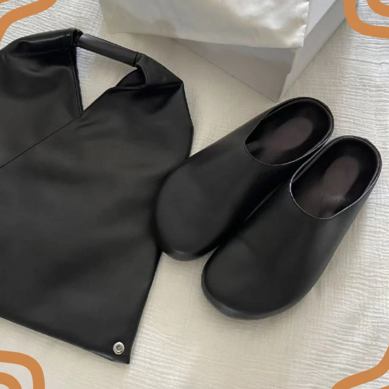 Fashion Womens Shoes Minimalist Round Toe Platform Mules for Woman Comfort Vacation Casual Shoes Designer Shoes Zapatos De Mujer