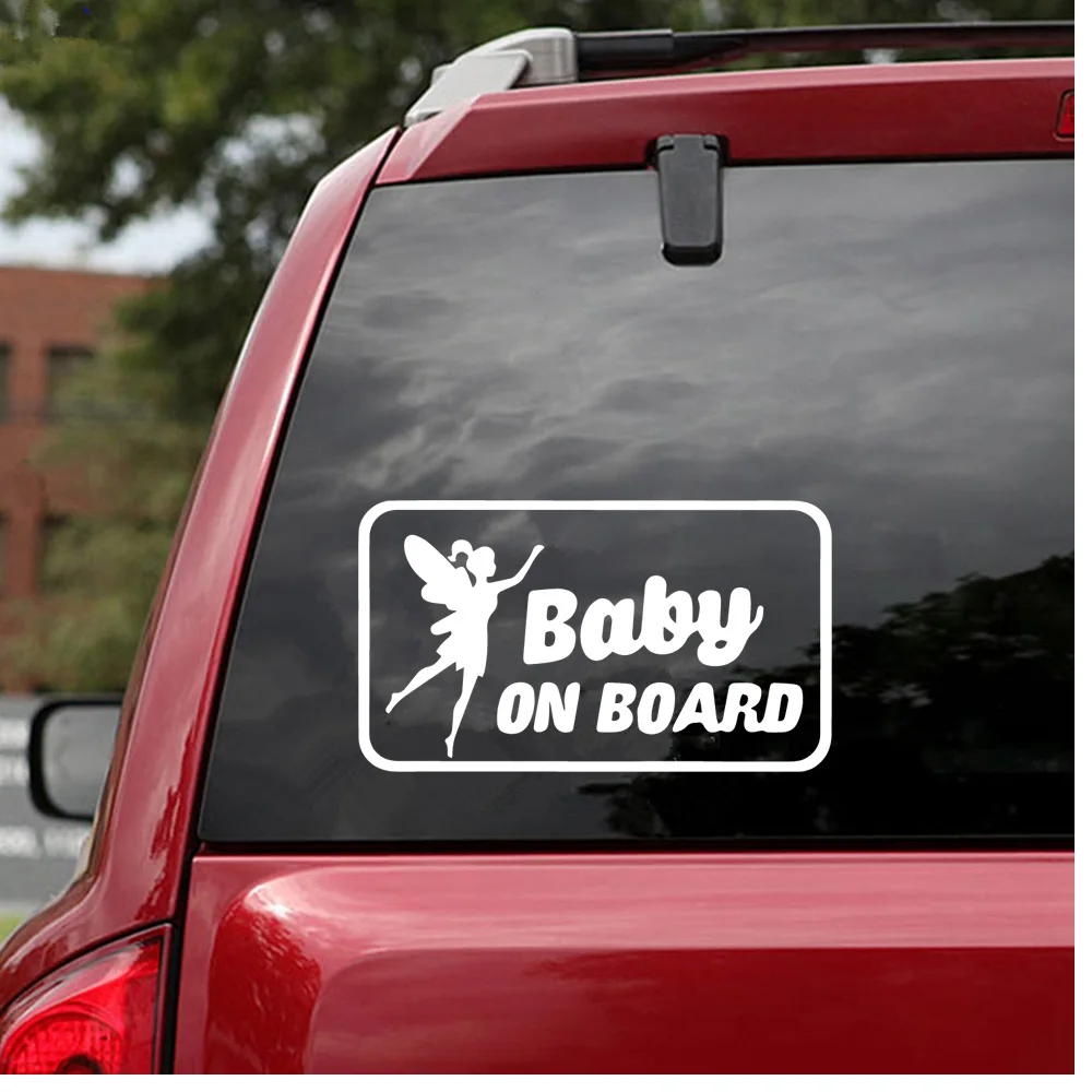 Stylish Baby On Board Car Sticker Collection Trendy Cartoon Vinyl Decals for Windows & Body Safety Meets Fashion Parents