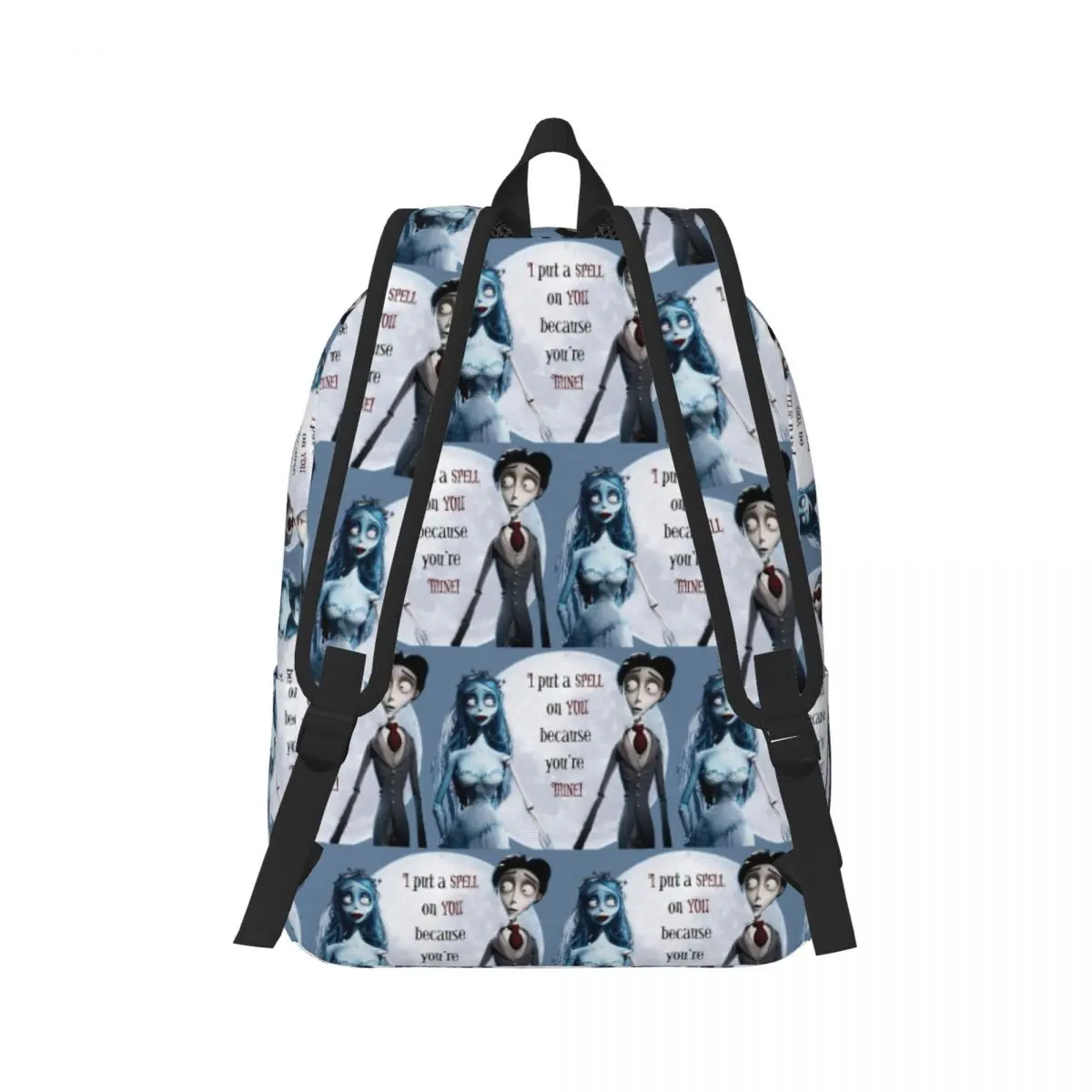 Halloween Love Couple Corpse Bride Backpack Daypack Large Capacity Kids BookBag School Bag Shoulder Bags for Men Women