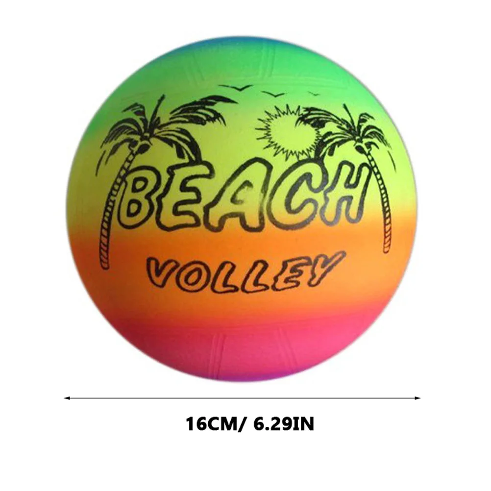 레인보우 볼 플라스틱 놀이 공 어린이용 실내외 핸드볼 킥볼 스포츠 비치 발리 파티 선물 유아용