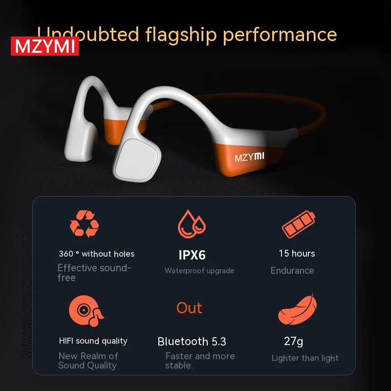 MZYMI I18 PRO سماعات أذن لاسلكية متوافقة مع سماعة بلوتوث TWS مع ميكروفون للسباحة ملابس رياضية