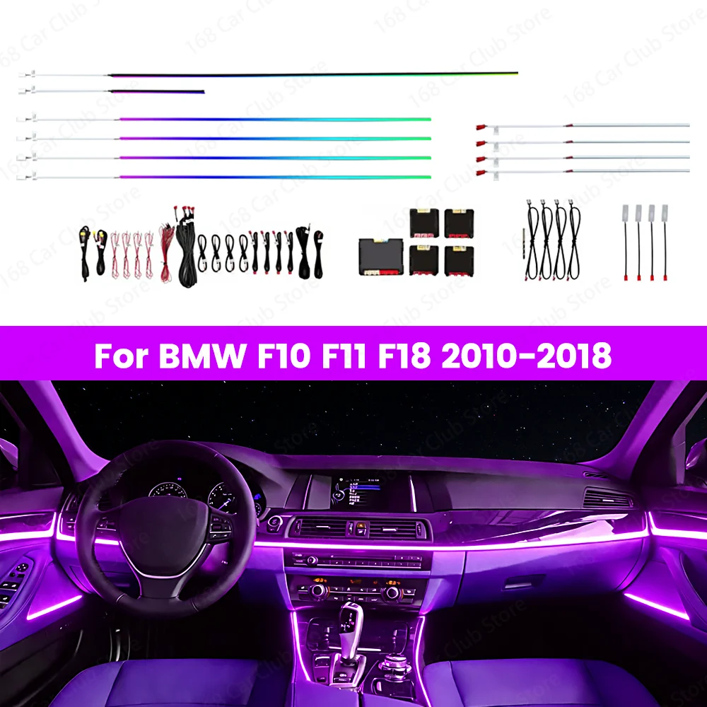 

LED Ambient Light For BMW 5 Series F10 F11 F18 2011-2017 Car Screen APP Control LED Decorative Strip Dashboard Atmosphere Lamp