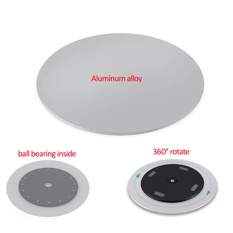 high quality aluminum AP-5M 220mm round all-in-one stand base for monitor desktop holder 360 rotate with ball bearing