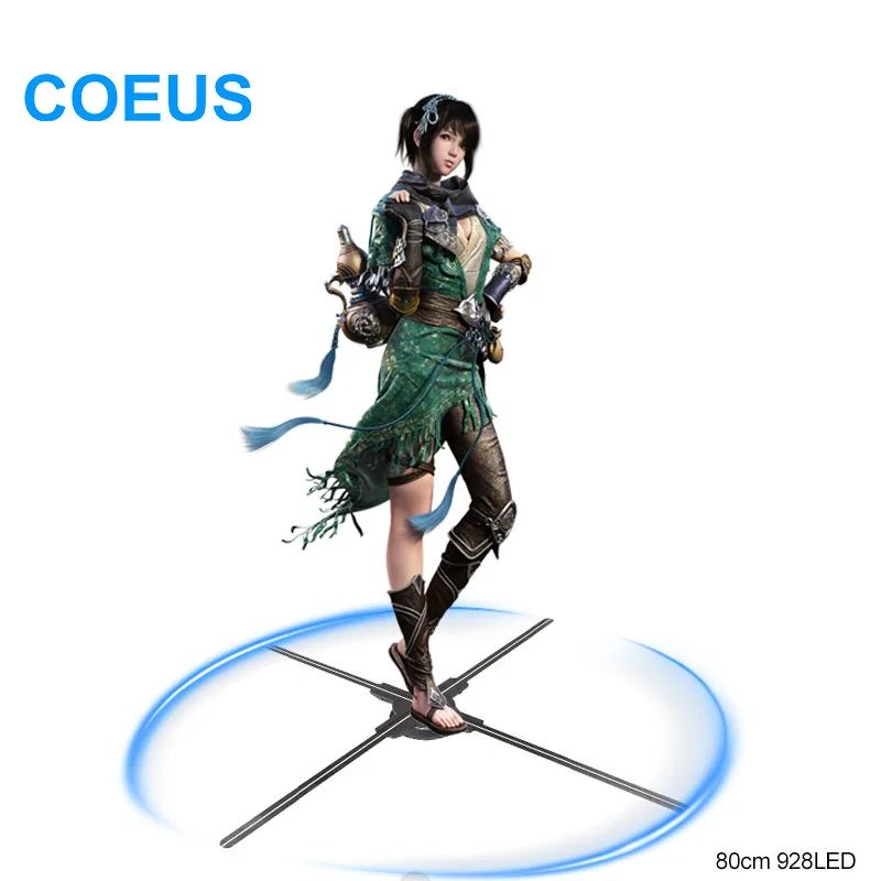 

COEUS 80cm Indoor LED 3D Display Machine Best Outdoor Large 928 LED Holographic Logo Hologram Fan Made Advertising Equipment