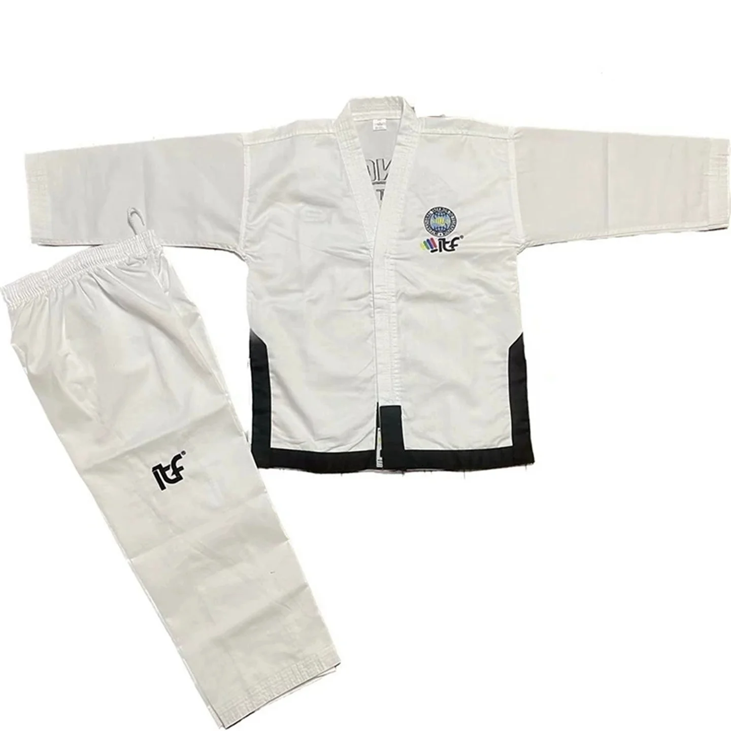 

Embroidery Dobok Taekwondo Uniform Adult And Kids Professional Teacher Shirt & Pants Master Training Suit