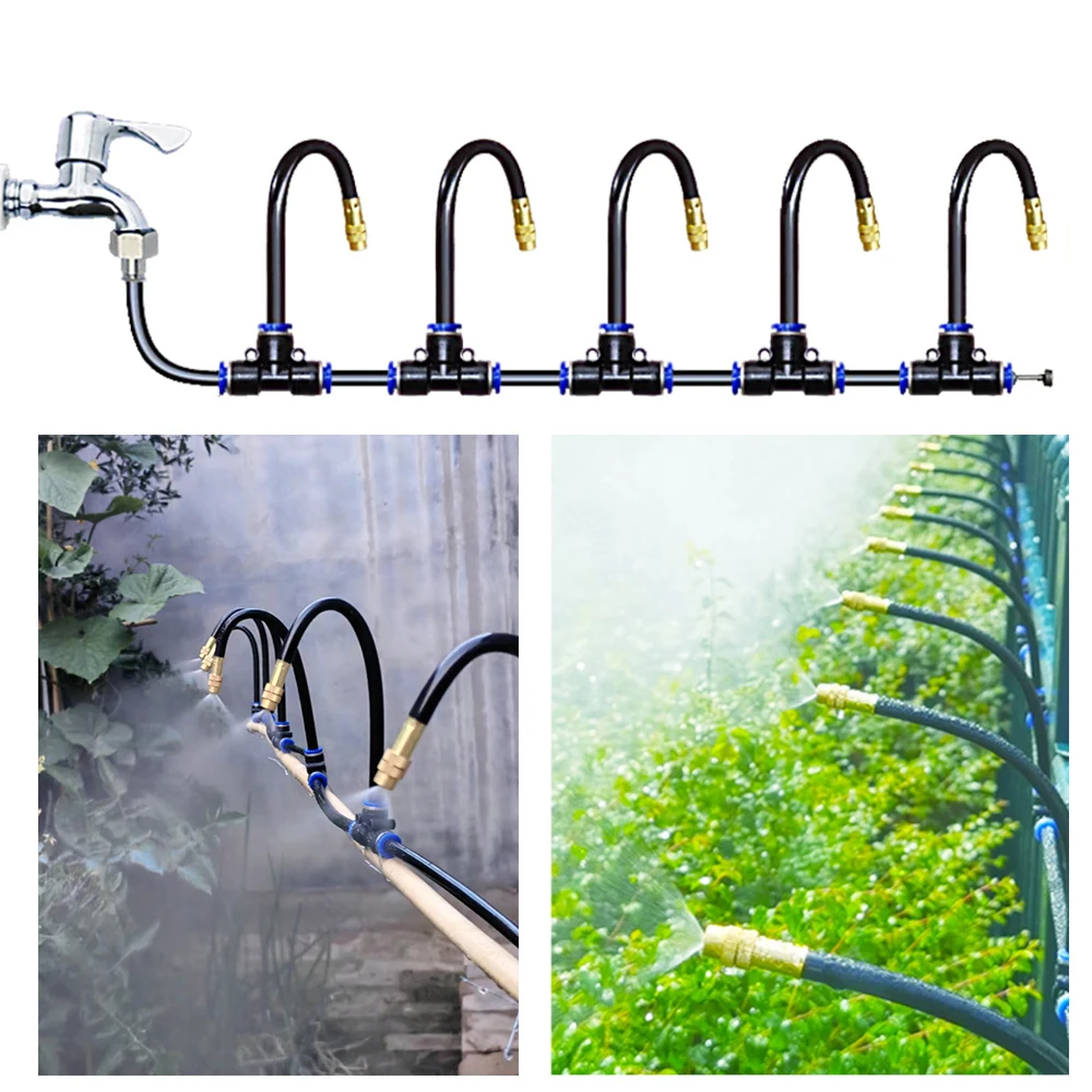 

10/20M Free Bending Universal Spray Kit for Backyard Garden Irrigation Sprinkler Dust Removal Misting Cooling Humidification