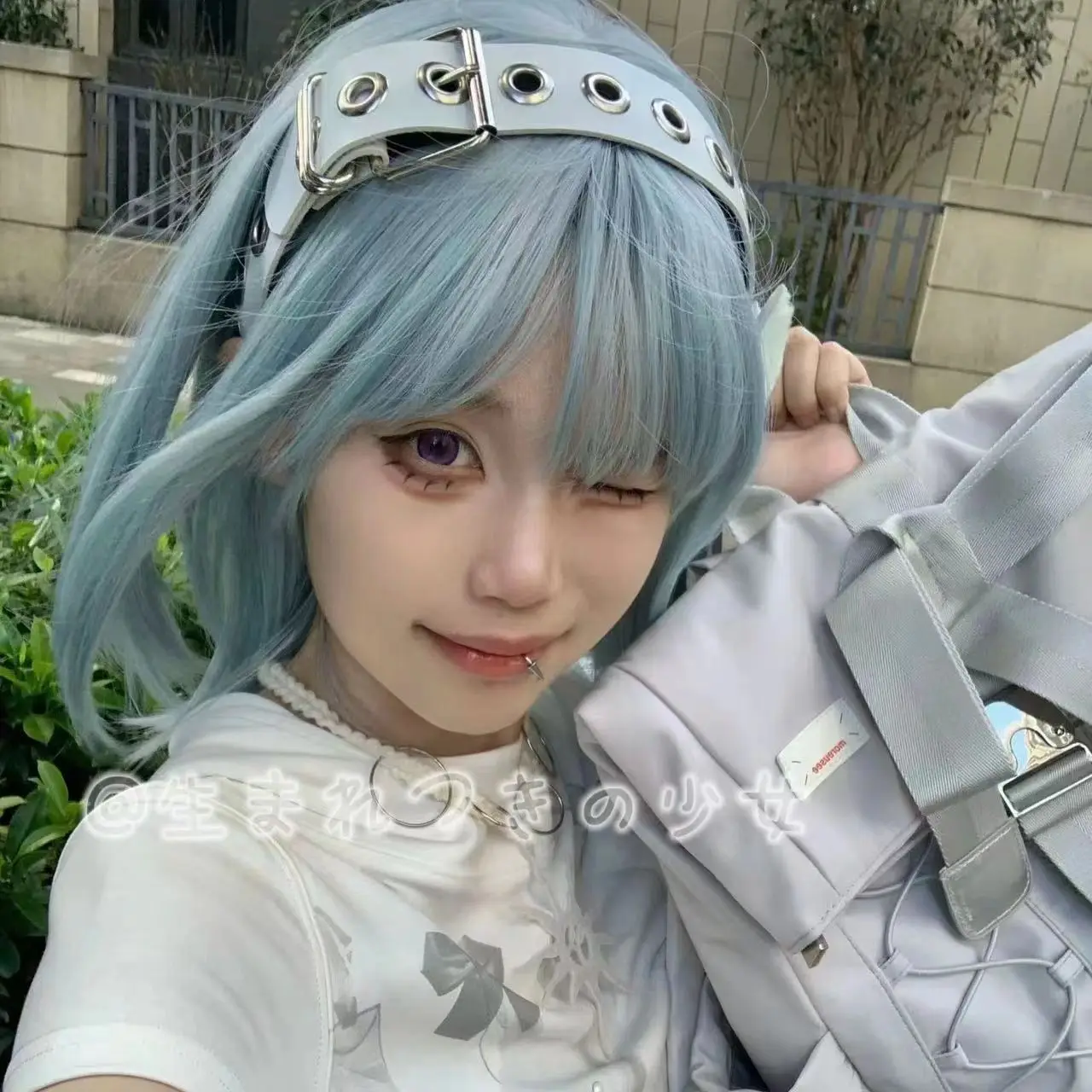 

Original Handmade Harajuku Subculture Imitation Leather Buckle Headband All Match Rock Women Hairband Y2k Accessories