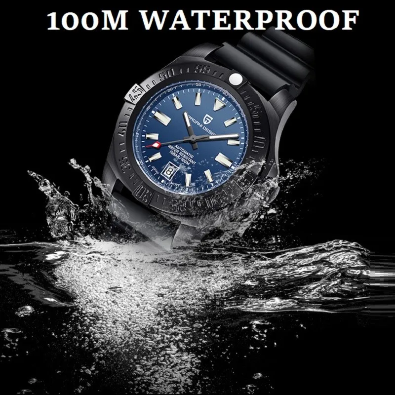 Pagani Design Automatic For Men Watch Japan Seiko Nh35 Mechanical WristWatch Sapphire Crystal 100m Waterproof Diver Reloj Hombre