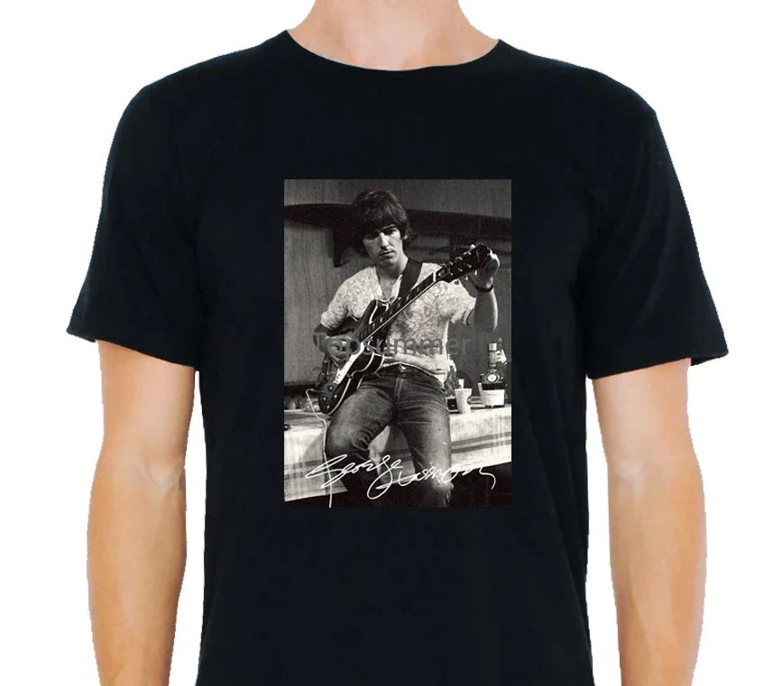 

2017 Men'S George Harrison Rare Footage 3D Print Men'S 100% Cotton Short Sleeve Tees Summer Popular T Shirt