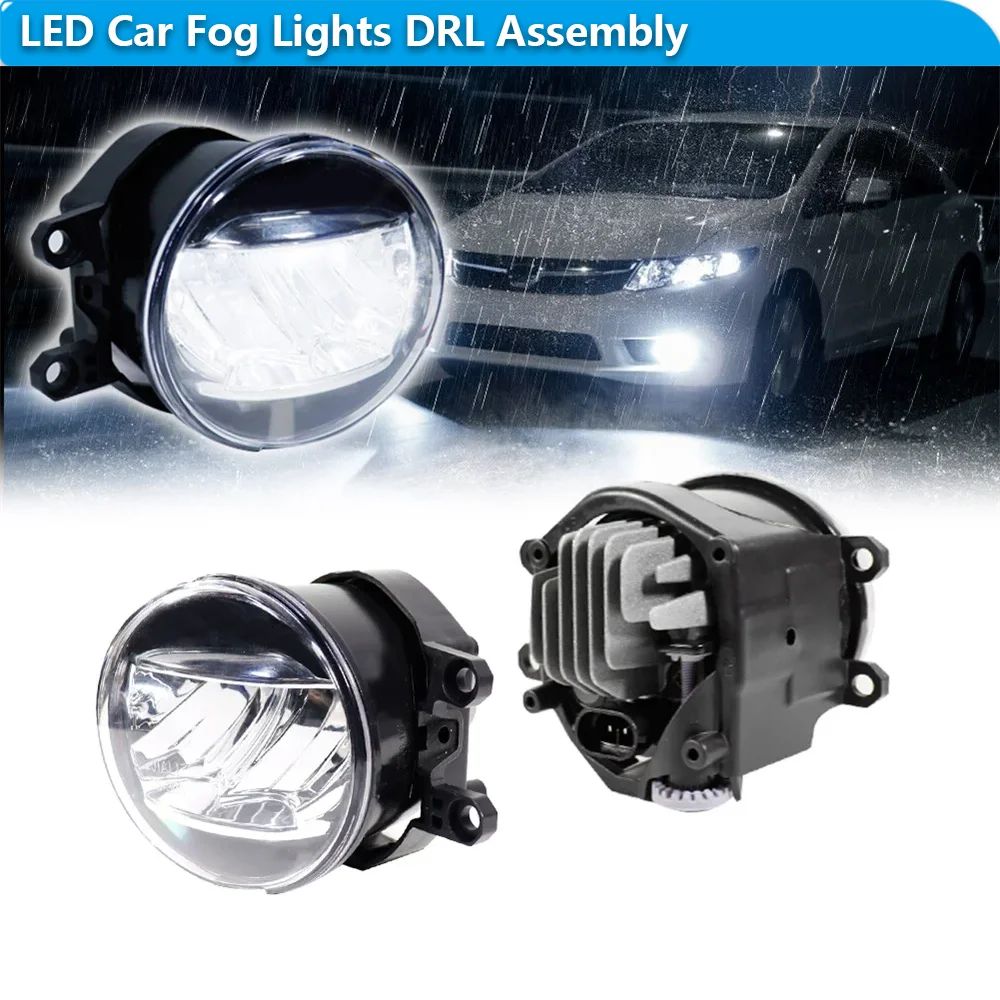 

For Toyota Camry Corolla Highlander RAV4 Tacoma For Lexus CT200h ES300h IS250 IS350 RX350 White LED Car Fog Lights DRL Assembly