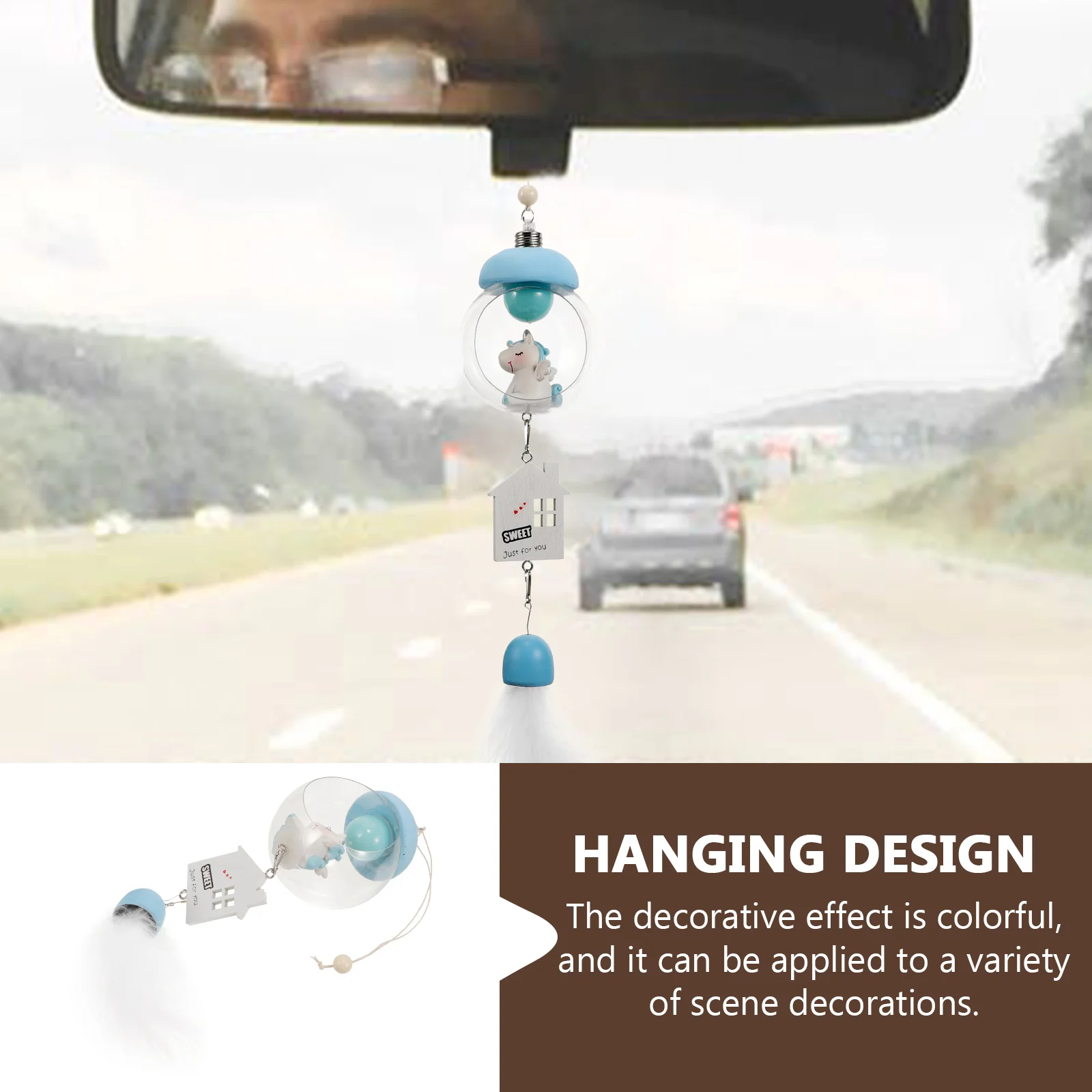 

1Pcs Christmas Wind Chime Decorative Hanging Pendant Garden Bell Metal Craft Unicorn Ornament for Door Wall Holiday Party Decor