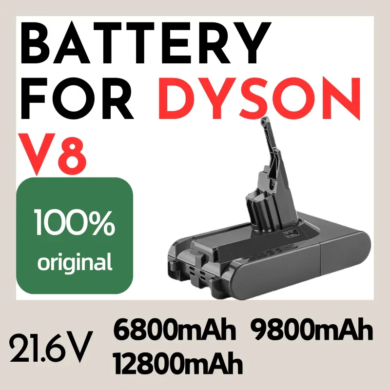 

aoaeRechargeable 6800mAh 9800mAh 12800mAh 21.6V Battery For Dyson V8 total series Absolute V8 Animal SV10 Vacuum Cleaner series