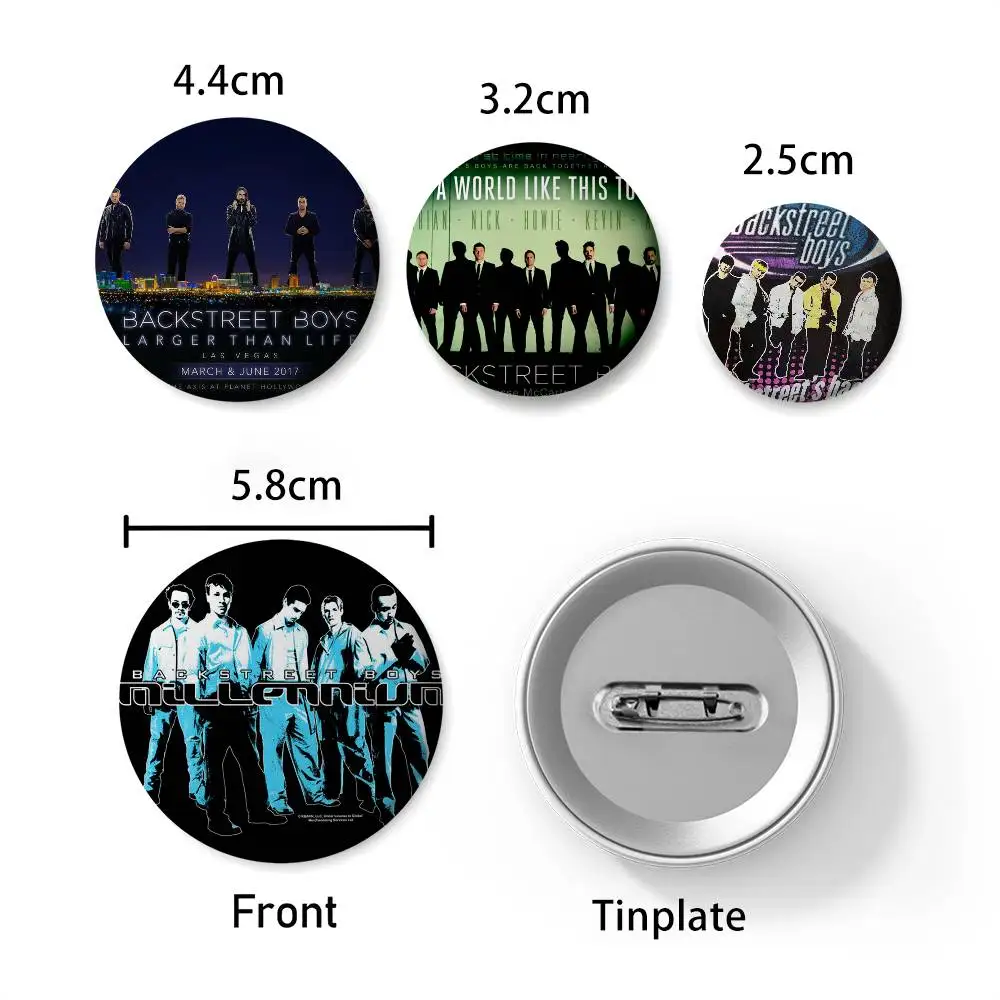 B-Backstreet Boys BSB Rock شارات مستديرة رائعة شارة دبابيس دبابيس الإبداعية للملابس قبعة ظهره هدية الملحقات #6