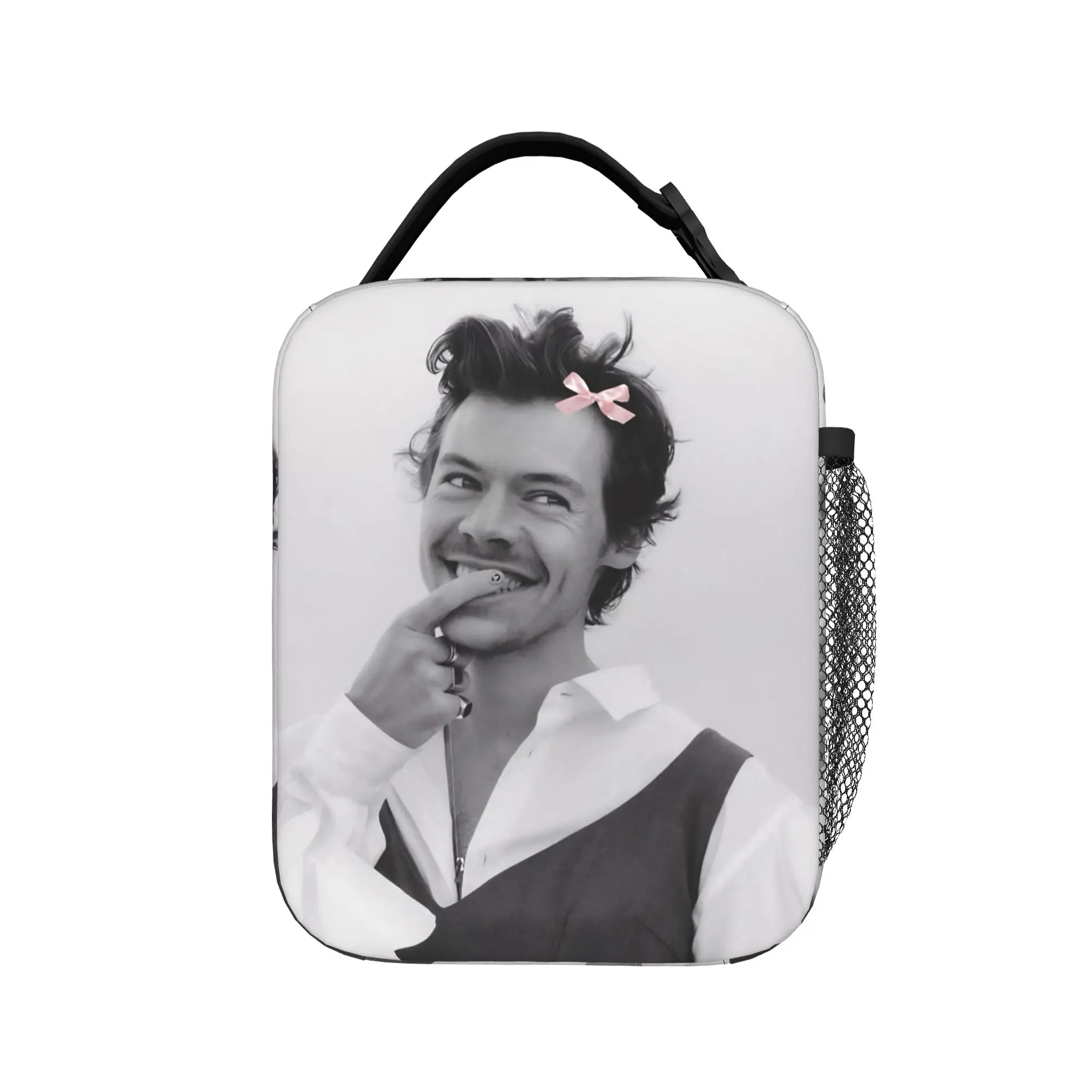 Harrys Styles Thermal Insulated Lunch Bag for School Singer Portable Food Bag Container Thermal Cooler Lunch Box