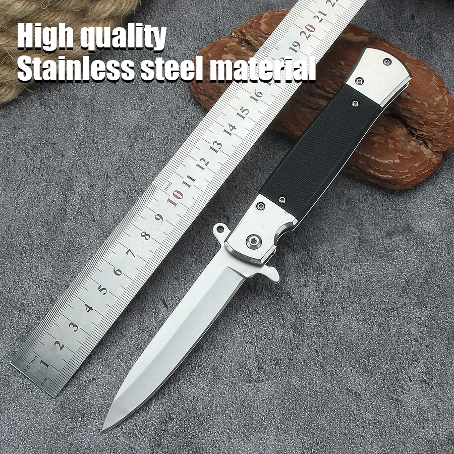 Portable, Sharp, Folding, Stainless Steel, High-Hardness, Multi-Functional Outdoor Knife For Field Use.