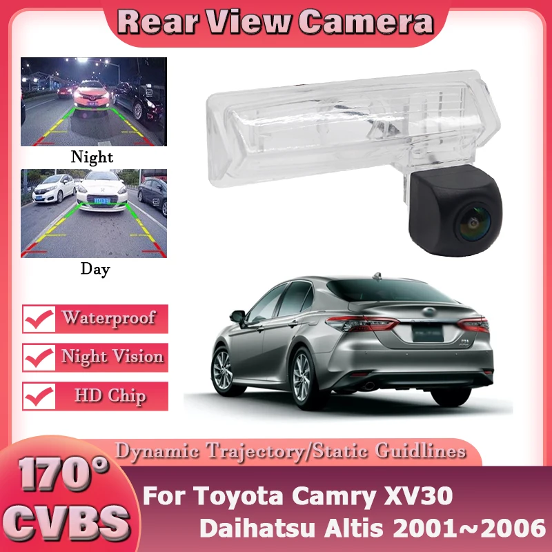 

HD Night Vision Backup Rear View camera For Toyota Camry XV30 Daihatsu Altis 2001 2002 2003 2004 2005 2006 CCD Reverse Camera