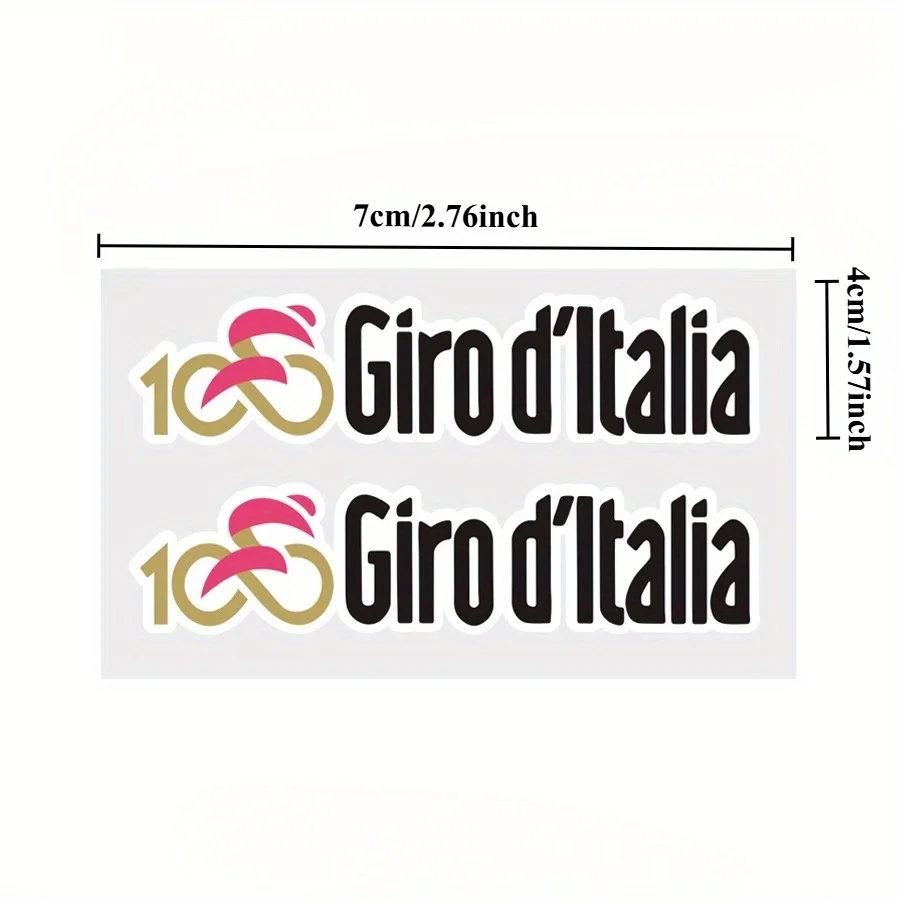 2PCS mountain bike frame long decorative sticker, Tour de France and Italy cycling teammate competition sticker, can cover