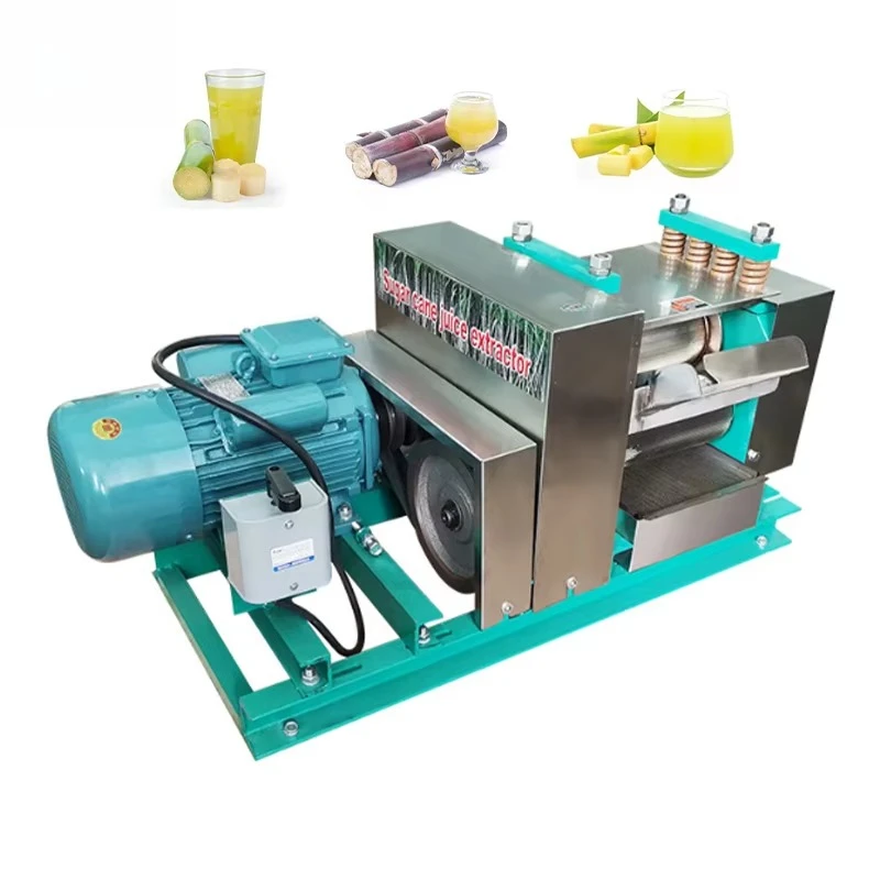 Customized Multi-purpose 3 Roll Stainless Steel Juicer 220V Motor High Efficiency Industrial Sugarcane & Fruit Press Machine