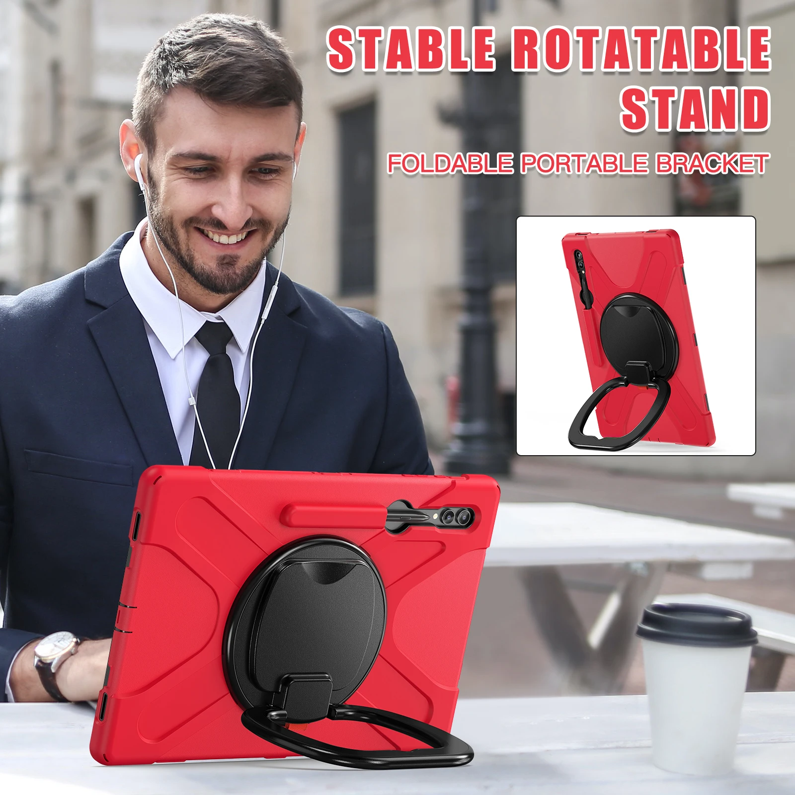 Tablet Protective Case Suitable for Samsung Galaxy Tab S8Ultra 2022/S9Ultra 2023/S10Ultra 2024  Slot Holder 6 Colors Available