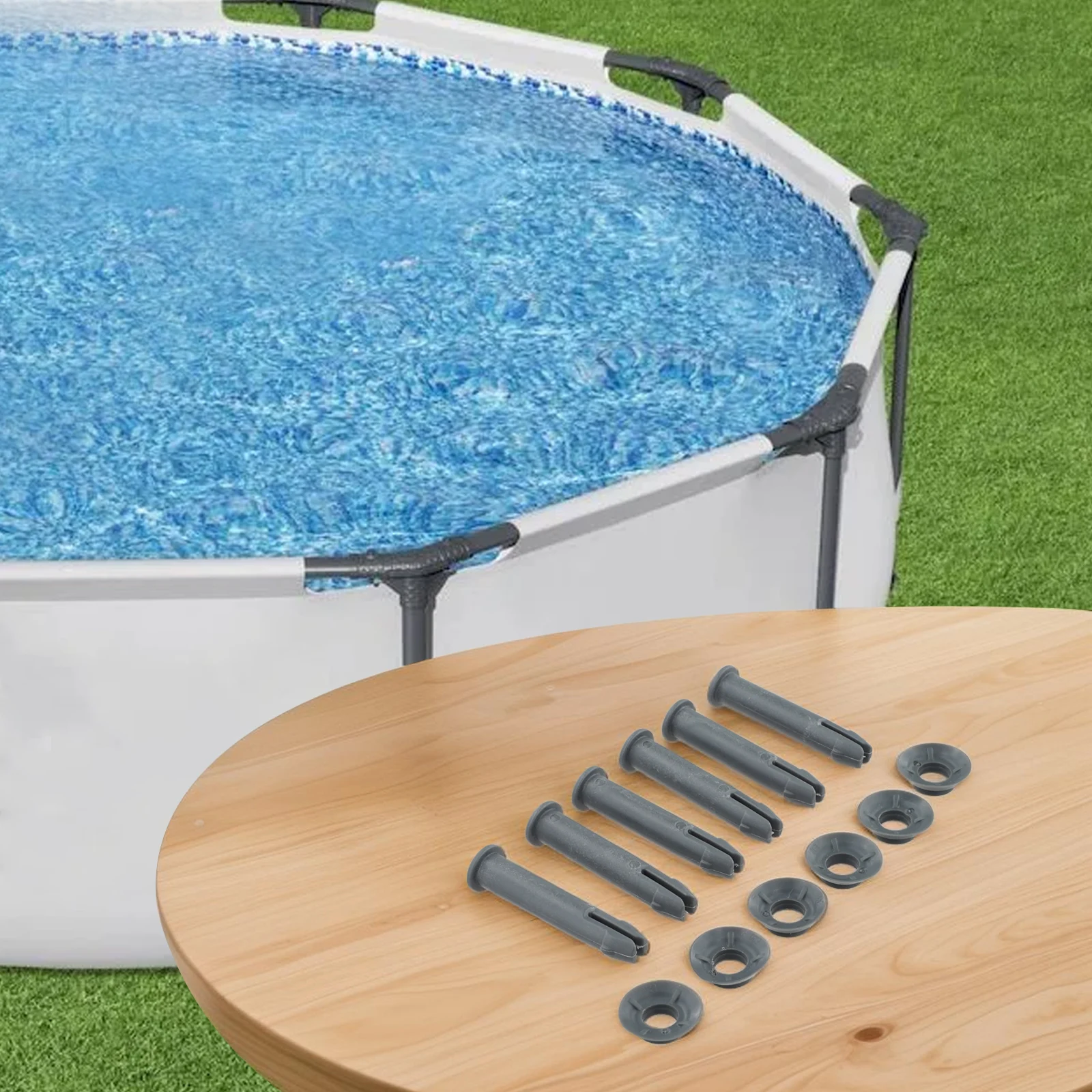 P61783 Hardware Set for Steel For Pro Pools Includes Pins and Gaskets for 305/366 cm Round Pool Frames P61911 P61817 Compatible