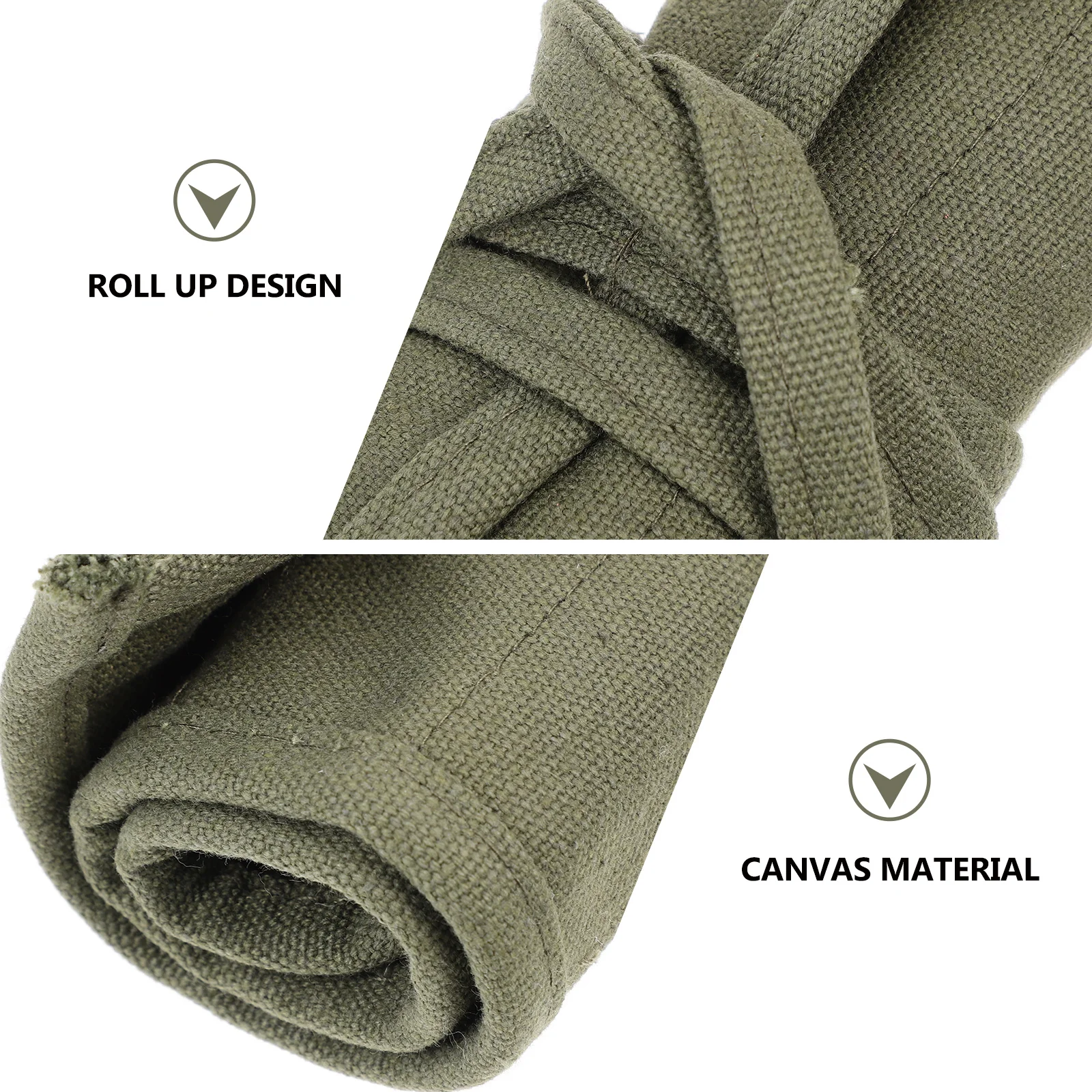 

Affordable Artist Pencil Case Multi-Function Pencil Roll Portable Pen Roll Up Bag Canvas Material for Long Term Use