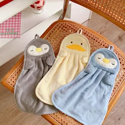 Baby Hand Towel Can Hang Absorbent Towel Cute Penguin Duck Skin-friendly and Soft for Children Towels Bathrobe Home Textile