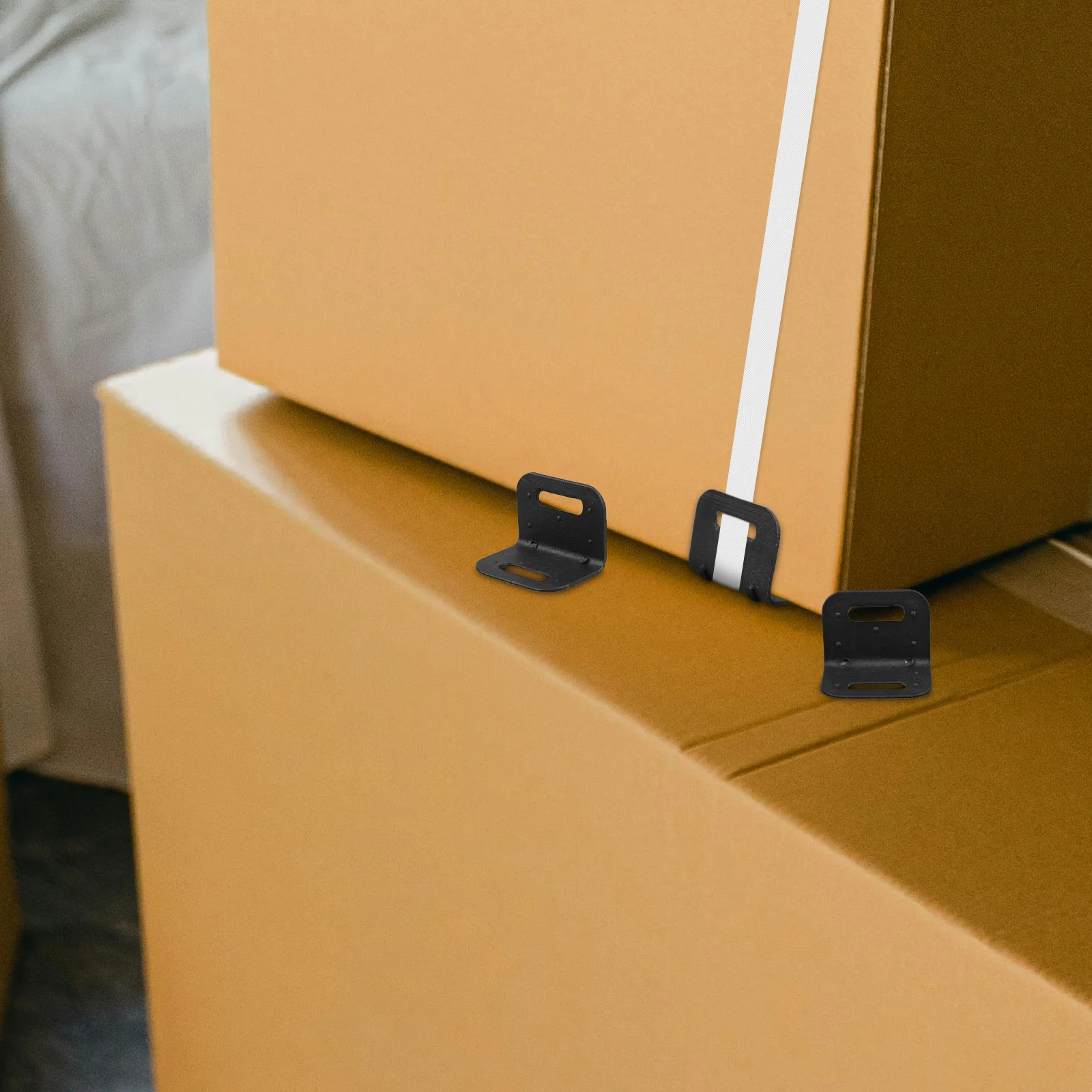 20개 플라스틱 코너 보호대 L자형 중량용 판지 팔레트 포장용 내구성 있는 모서리 보호대 코너 브래킷 평판 모서리