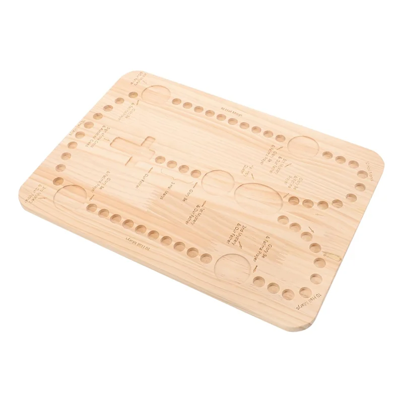 ABRS-Strumenti per perline in legno per perline per la creazione di gioielli Vassoio per rosario Bracciale fai da te Strumento di supporto Collana Bracciali Scheda di design
