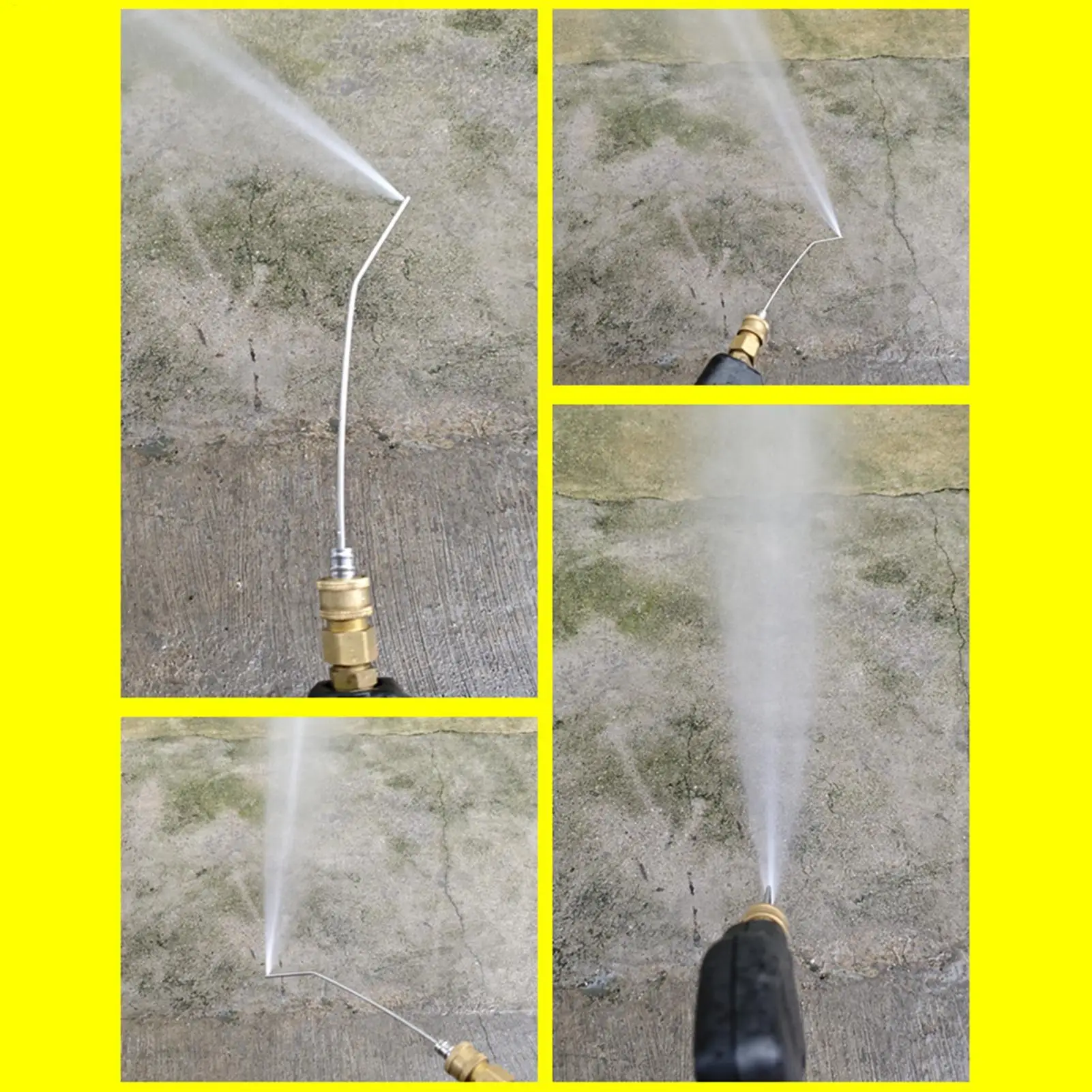 6pcs Pressure Washer Nozzle Kit Stainless Steel Quick Connect Attachment Pressure Washer Parts For Gutter Roof Eave Ground view 4
