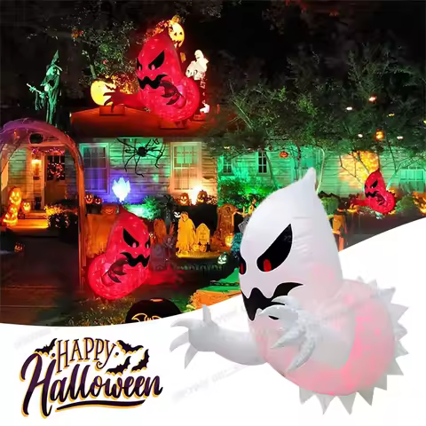 Halloween Decorations Inflatable Ghost Horror Window Ghost Foldable Balloon Outdoor Courtyard Garden Funny Party Supplies