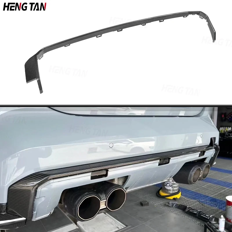 Dry Carbon Fiber For BMW 3 4 Series G80 M3 G82 M4 2021-2023 Rear Bumper Strip Diffuser Lip Spoiler Body kit