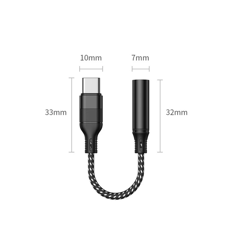 Audio Interface Usb Type C Naar 3.5Mm Jack Koptelefoon Adapter Hoofdtelefoon Versterker Dac Chipset Hifi Audio Adapter Ondersteuning Android