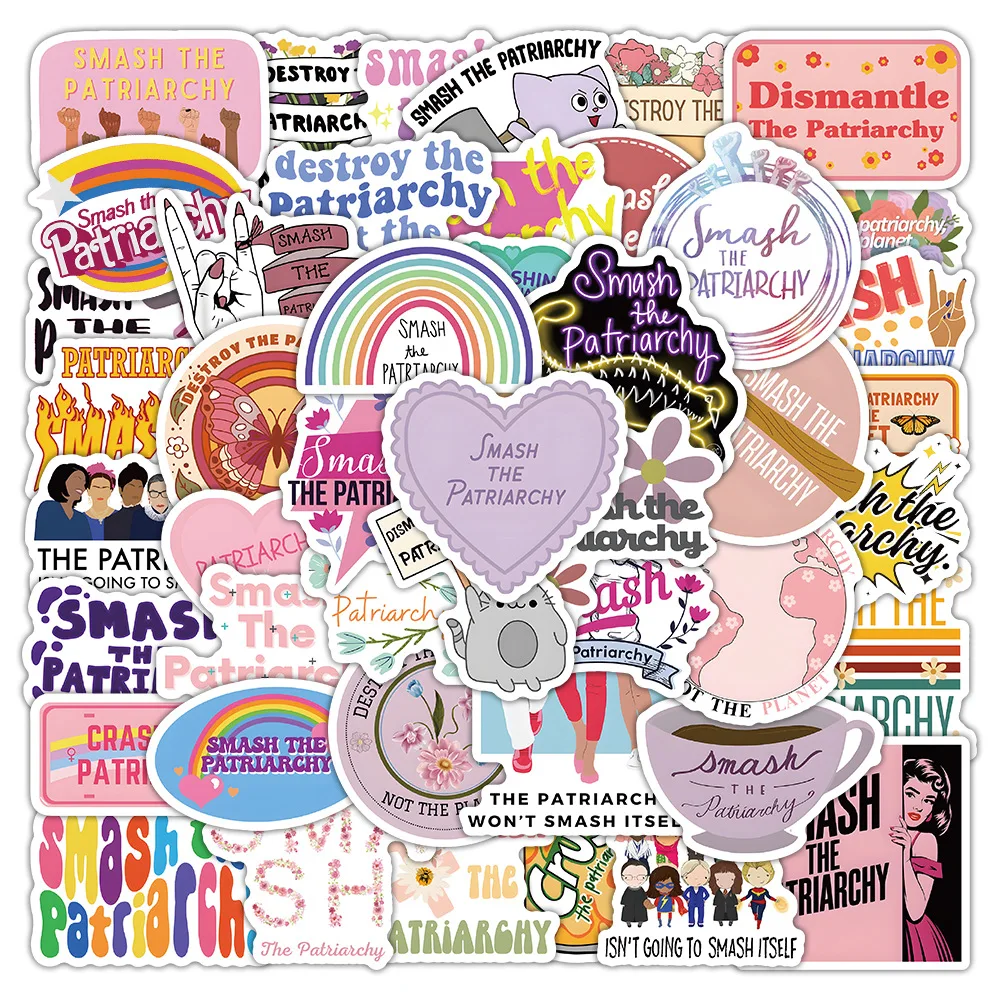 

10/54PCS Crushing Patriarch Text Introduction Graffiti Decorate Laptop Stationery Ticket iPad Waterproof Sticker Kids Toy