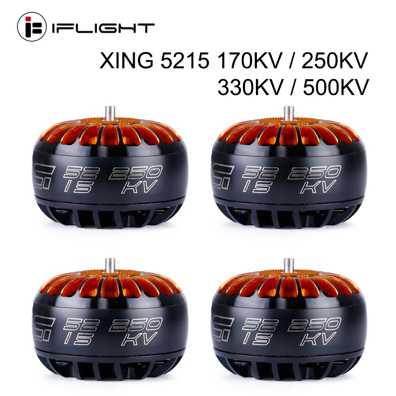 

IFlight XING 5215 250KV / 330KV / 500KV 4-12S Brushless Motor compatible 15-22 inch propeller for RC X-Class FPV Racing Drone