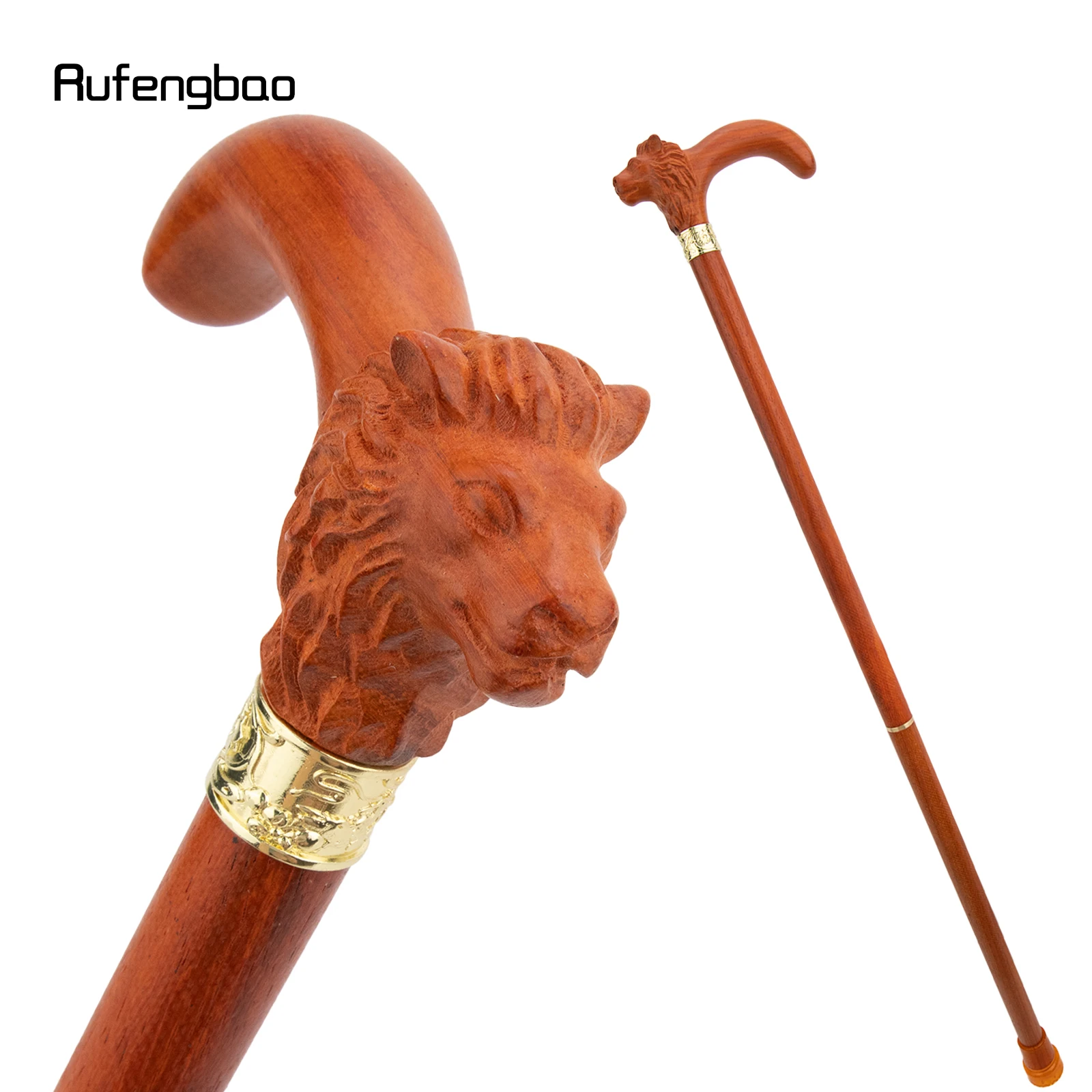 البني الأحمر الأسد خشبية عصا الموضة الزخرفية مصاص دماء تأثيري حفلة الخشب عصا للمشي هالوين الصولجان العصا كروسير 92 سنتيمتر
