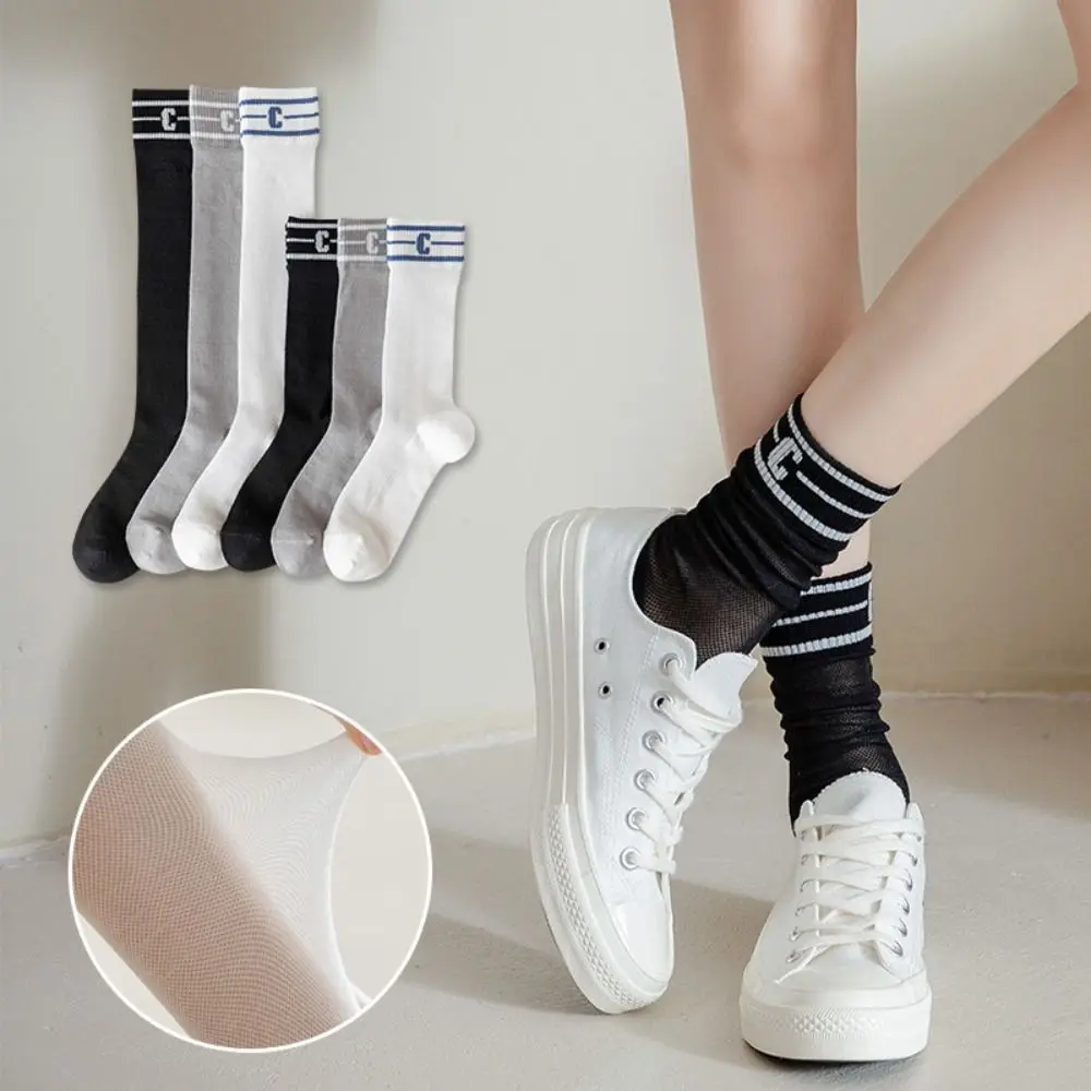 

Outdoor Sports Knee High Socks Cute Breathable Lolita Matching Calf Socks Cotton Elastic JK Stockings