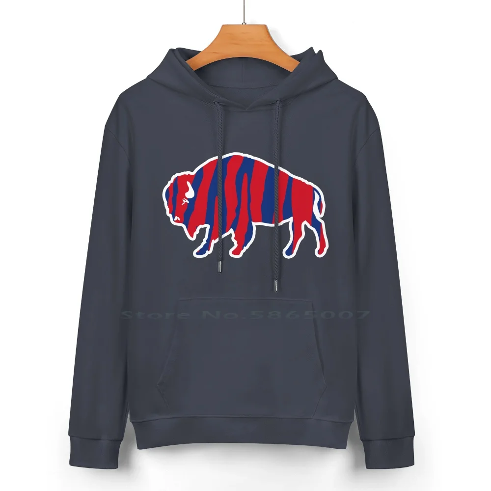 Zubas Bison Pure Cotton Hoodie Sweater 24 Colors Bills Mafia Mafia Zubas Zubaz Josh Allen Jim Football 100% Cotton Hooded