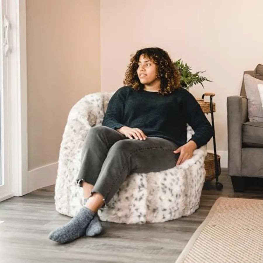 Milano Superweicher Sitzsack mit Leopardenmuster