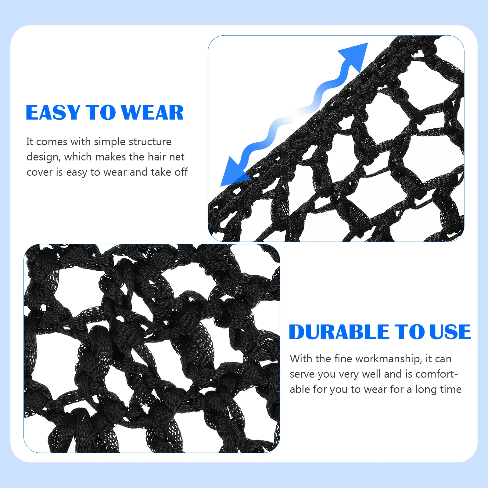 

6 Pcs Hair Net Collar Thick Shower Mesh Elastic Women Hairnets For Modeling Bathing Hair Durable Crochet
