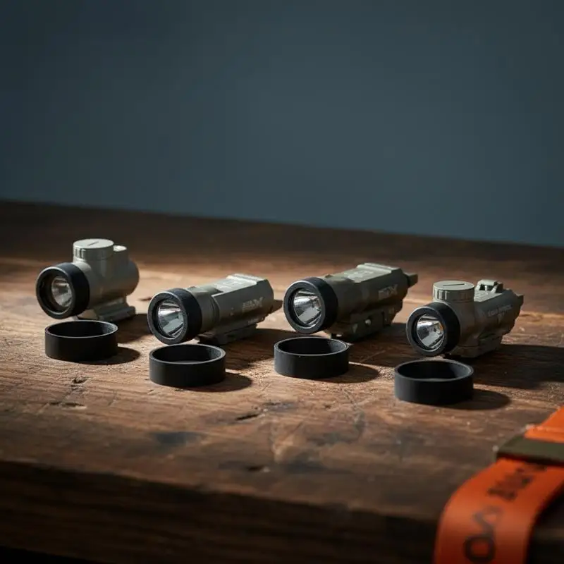 Taktische Lichtlinsenabdeckung Schutzkappe aus hartem ABS, kratzfest, für SureFire M300 M600 X300 X400 Outdoor-Schießsport – Detail 7