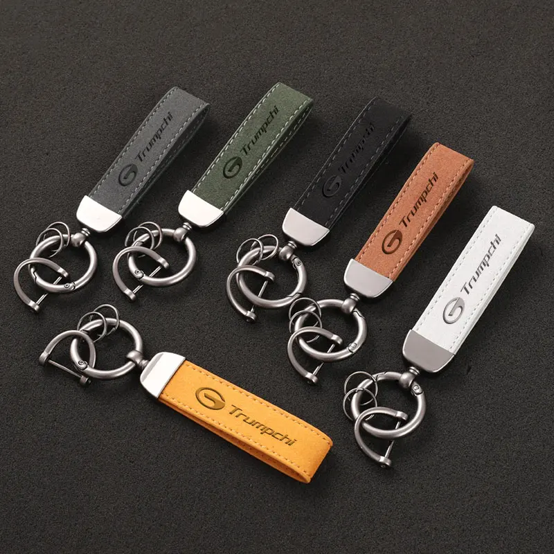 Suede Leather Car Keychain Key Rings Custom Gift 3D imprinting For GAC Trumpchi GS GS3 GS4 GS7 GS8 GM8 GS5 GA6 GM6 GA3 GA3S GA5