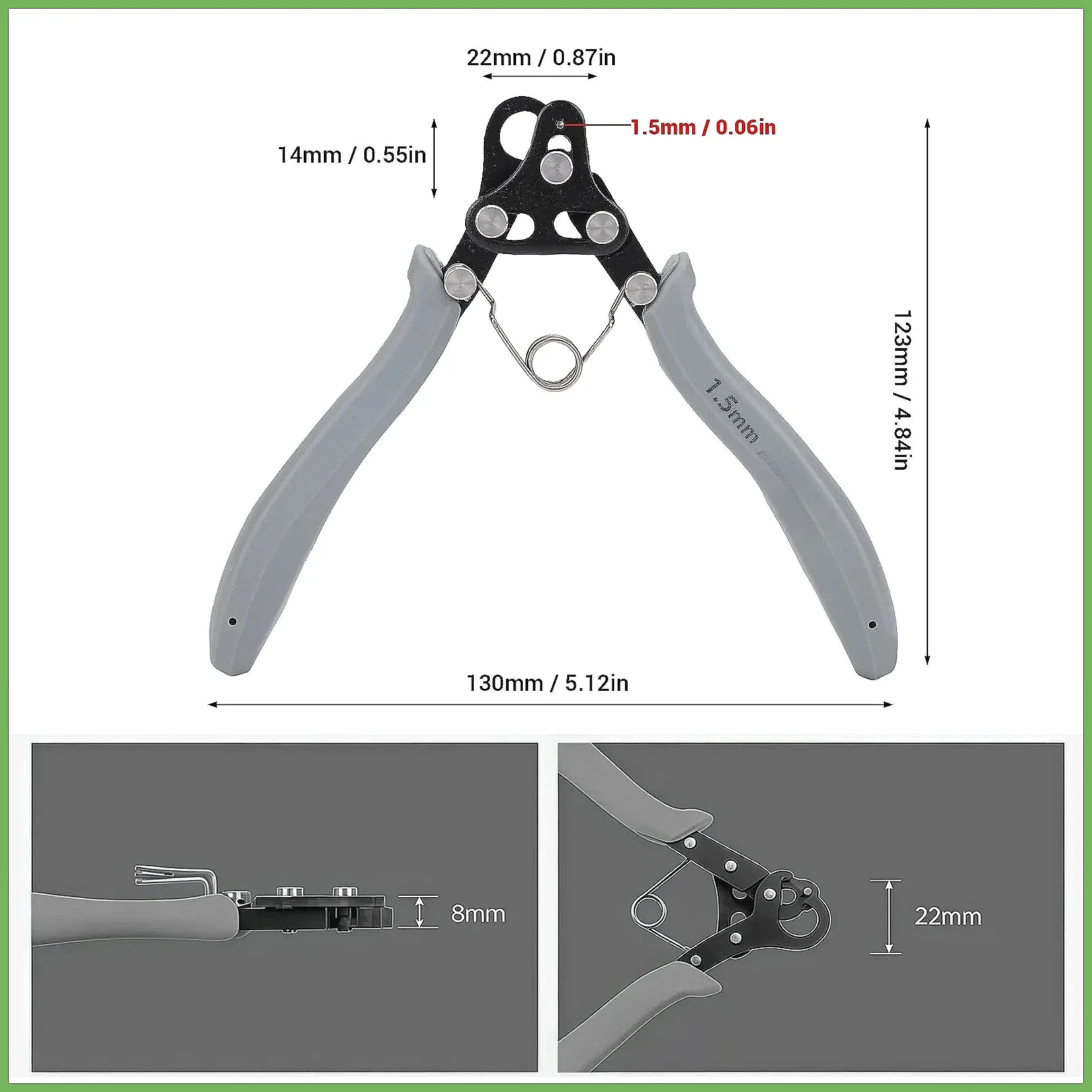 One Step Looper Pliers Tool for Jewelry Making 18-26g Craft Wire Gold Silver Copper Iron Coils Gray Handle DIY Wrapping view 3