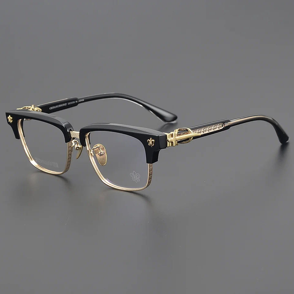 Montura de gafas de acetato Retro de diseño de marca de lujo para hombre, gafas graduadas ópticas antiluz azul para negocios y ocio para mujer